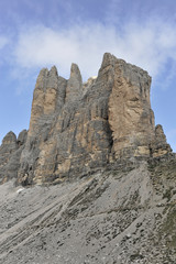 Fototapeta na wymiar Drei Zinnen im Hochpustertal, Sexten, Sextener Dolomiten, Südtirol, Italien, Europa