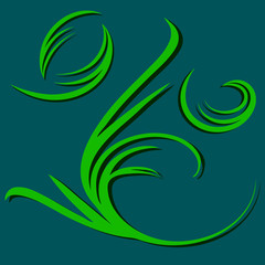 Vector floral ornament for logo.