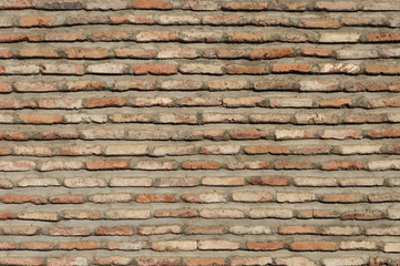 Old brown brick wall background