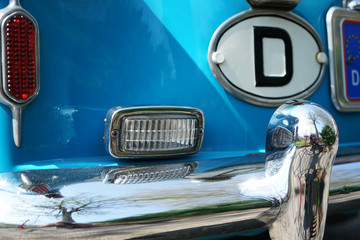Old cars very well preserved and polished to a high gloss
