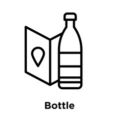 Bottle icon isolated on white background