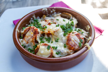 cassolette de chorizo et pleurotes