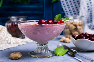 Cold dairy pink soup