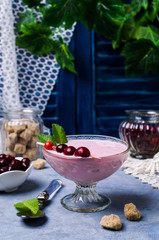 Cold dairy pink soup