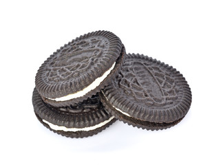 cookies cream on white background