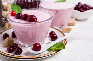 Cold dairy pink soup
