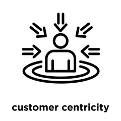 customer centricity icon isolated on white background