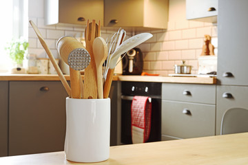 Assortment of kitchen utensils accessories and equipment
