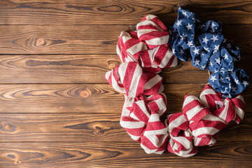 Patriotic USA wreath for Independence day
