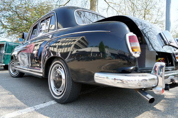 Old cars very well preserved and polished to a high gloss
