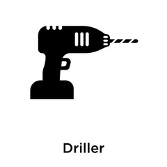 Driller icon isolated on white background
