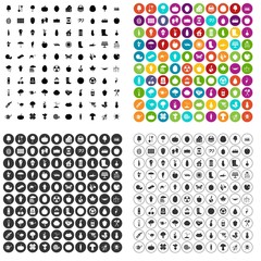 Fototapeta na wymiar 100 garden icons set vector in 4 variant for any web design isolated on white