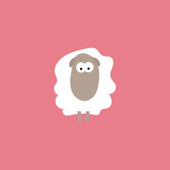 Naklejka premium Vector cartoon sheep