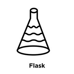 Flask icon isolated on white background