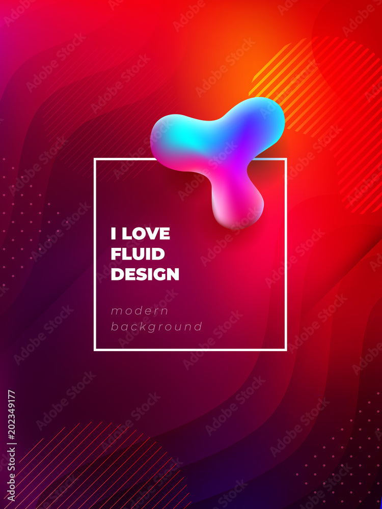 Canvas Prints liquid color background design. fluid shapes composition. futuristic design posters. eps10 vector.