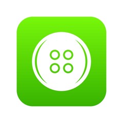 Plastic button icon digital green for any design isolated on white vector illustration