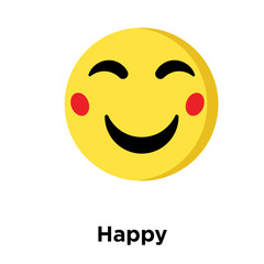 Happy icon isolated on white background