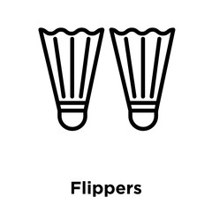 Flippers icon isolated on white background