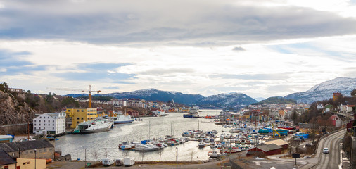 Panorama of Kristiansund, Fjordland, Norway