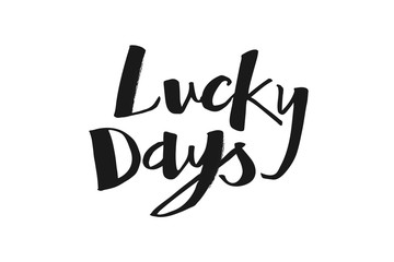 luckydays handwritten words