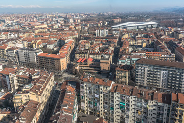 Fototapeta na wymiar View of Turin from above