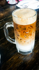 iced coffee glass