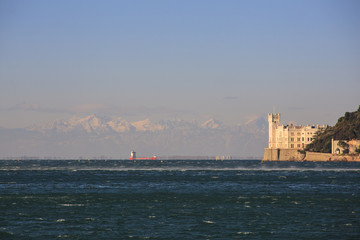 Miramare castle at sunset, Trieste