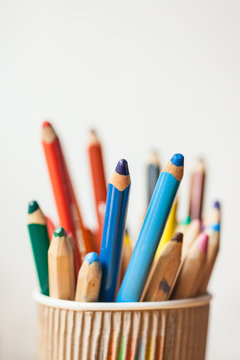 Color pencils, closeup