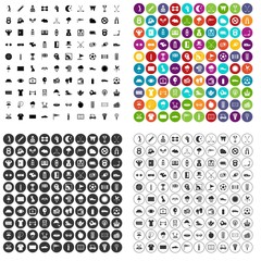 100 golf icons set vector in 4 variant for any web design isolated on white