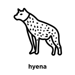 hyena icon isolated on white background