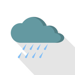 Rain icon. Flat illustration of rain vector icon for web
