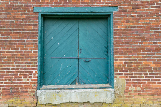 Old Warehouse Loading Door and Brick Wall