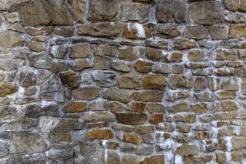 Old castle stone wall