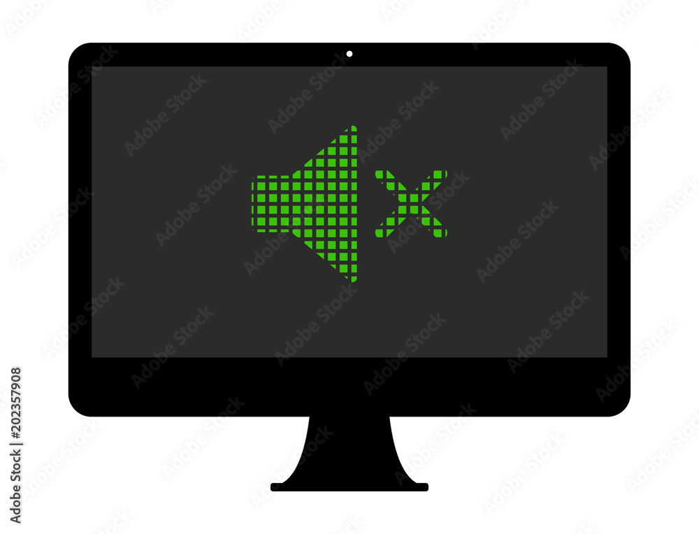 Canvas Prints pixel icon pc - lautsprecher - lautlos