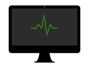 Pixel Icon PC - Pulsdiagramm