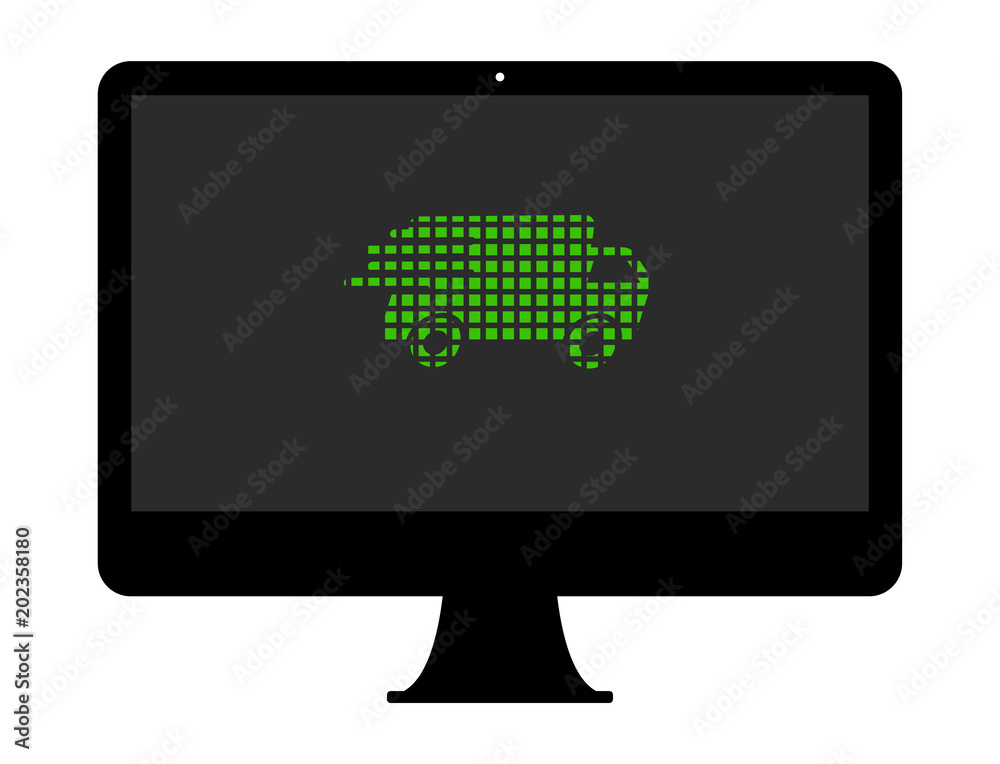 Sticker Pixel Icon PC - Lieferwagen