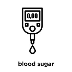 blood sugar icon isolated on white background