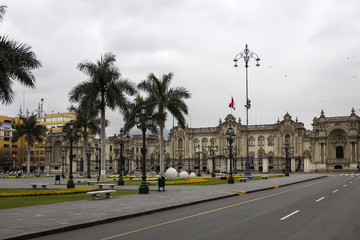 Fototapeta na wymiar Presidential Palace in Lima, Peru