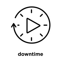 downtime icon isolated on white background