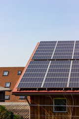 solar panel on rooftop