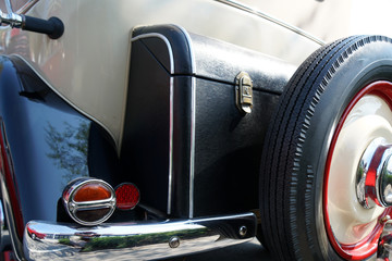 Old cars very well preserved and polished to a high gloss
