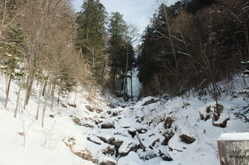 冬の御嶽山清滝