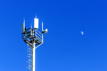 Cellular antenna against blue sky