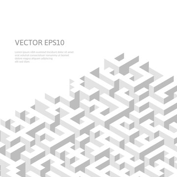 Isometric structure. Optical illusion of volume.