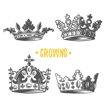 Vector image of heraldic crown.