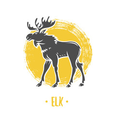 Logo of elk on a white background. 