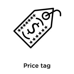 Price tag icon isolated on white background