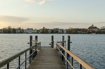 Blick aus dem Park Babelsberg auf die Berliner Vorstadt in Potsdam