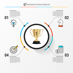 Infographic design template. Business concept with 4 steps