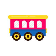 cartoon cute railway carriage